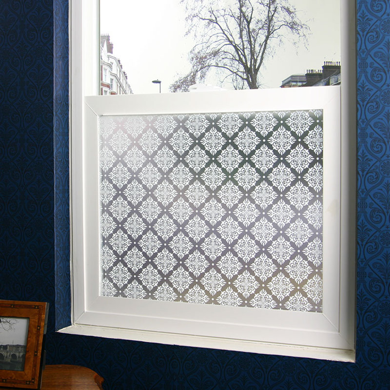 Stick Pretty Damask Privacy Window Film & Reviews Wayfair